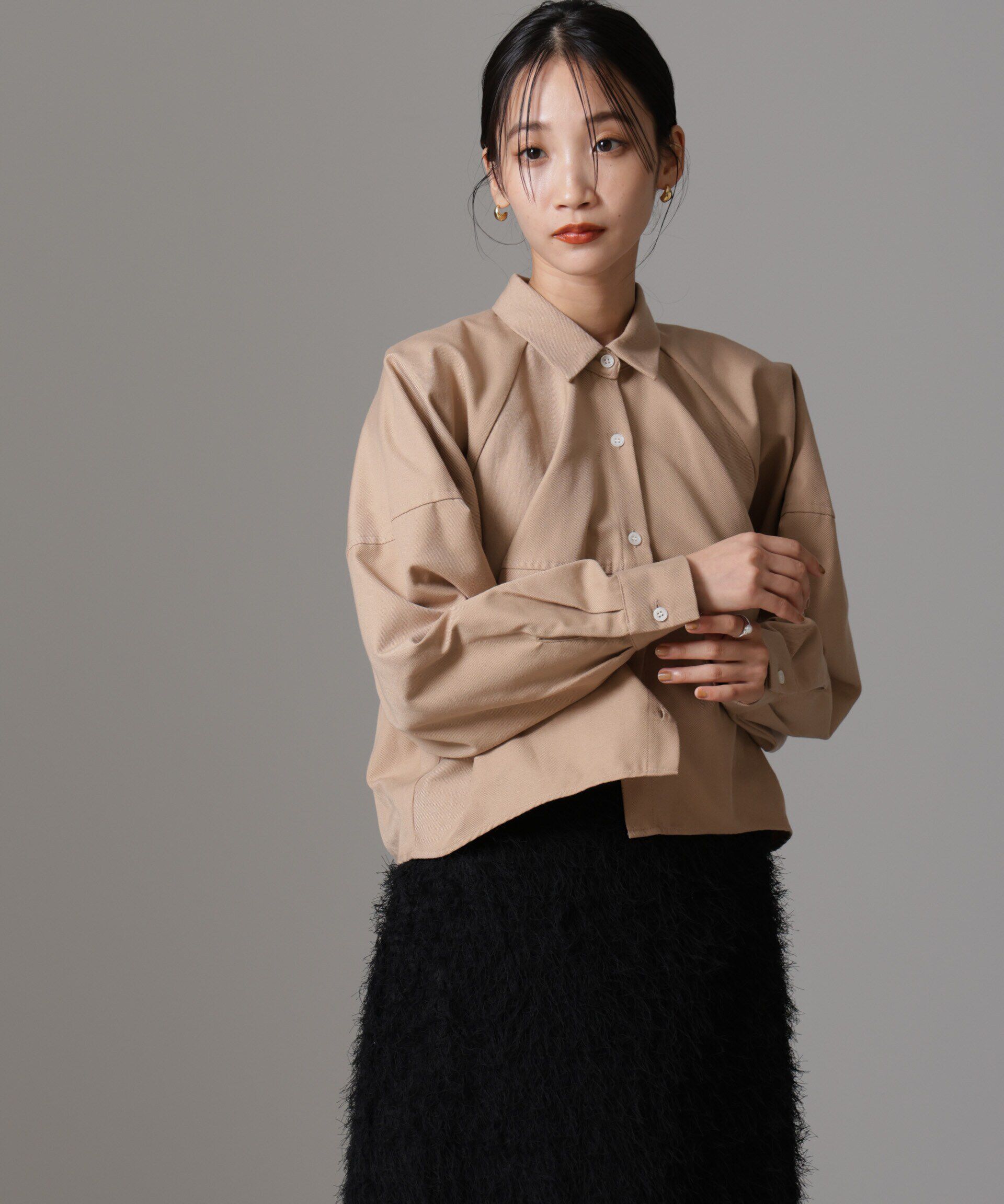 nano･universe「バルーンシルエットシャツ(セットアップ可)」|シャツ・ブラウス|