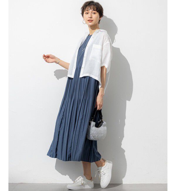 23区「【洗える】プリーツコンビ ワンピース」|ワンピース|