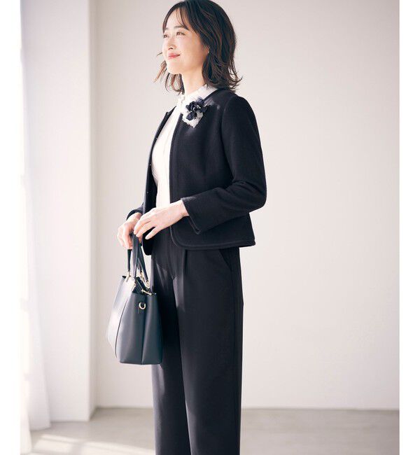 any SiS「ミニライトボーダー ノーカラージャケット」|ノーカラージャケット|