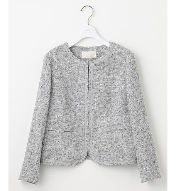 any SiS「ミニライトボーダー ノーカラージャケット」|ノーカラージャケット|ｸﾞﾚｰｼｬ