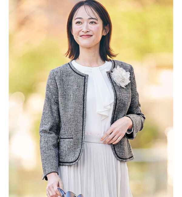 any SiS「ミニライトボーダー ノーカラージャケット」|ノーカラージャケット|ﾈｲﾋﾞｰｼ