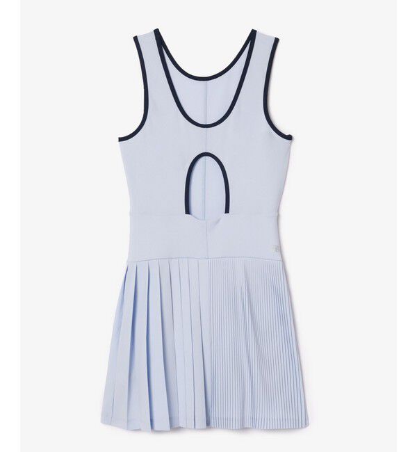 LACOSTE「ウルトラストレッチ鹿の子 アシンメトリープリーツスカートテニスドレス」|ワンピース|