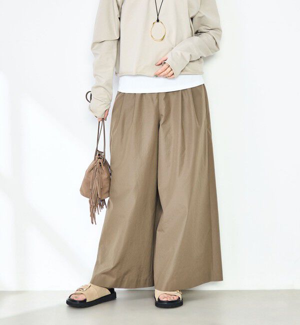 NOLLEY'S「ウォッシャブルエクセルテックタンブラー2タックワイドパンツ」|その他|