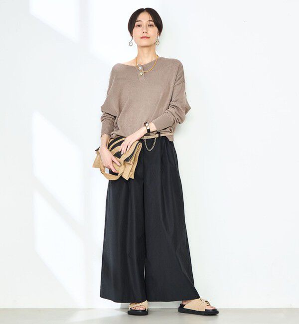 NOLLEY'S「ウォッシャブルエクセルテックタンブラー2タックワイドパンツ」|その他|