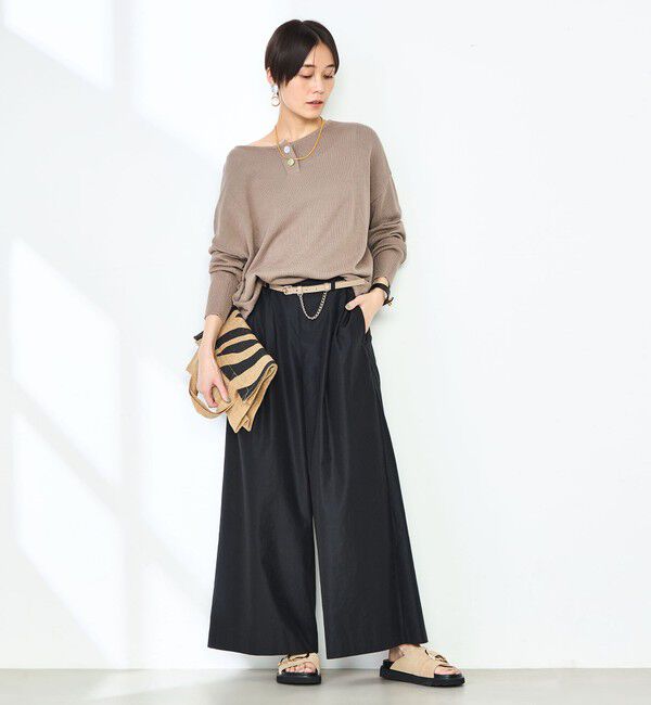 NOLLEY'S「ウォッシャブルエクセルテックタンブラー2タックワイドパンツ」|その他|