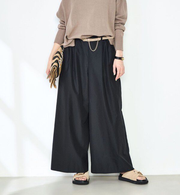 NOLLEY'S「ウォッシャブルエクセルテックタンブラー2タックワイドパンツ」|その他|