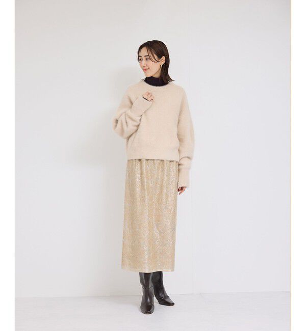 ROPE「スパンコールIラインスカート」|スカート|