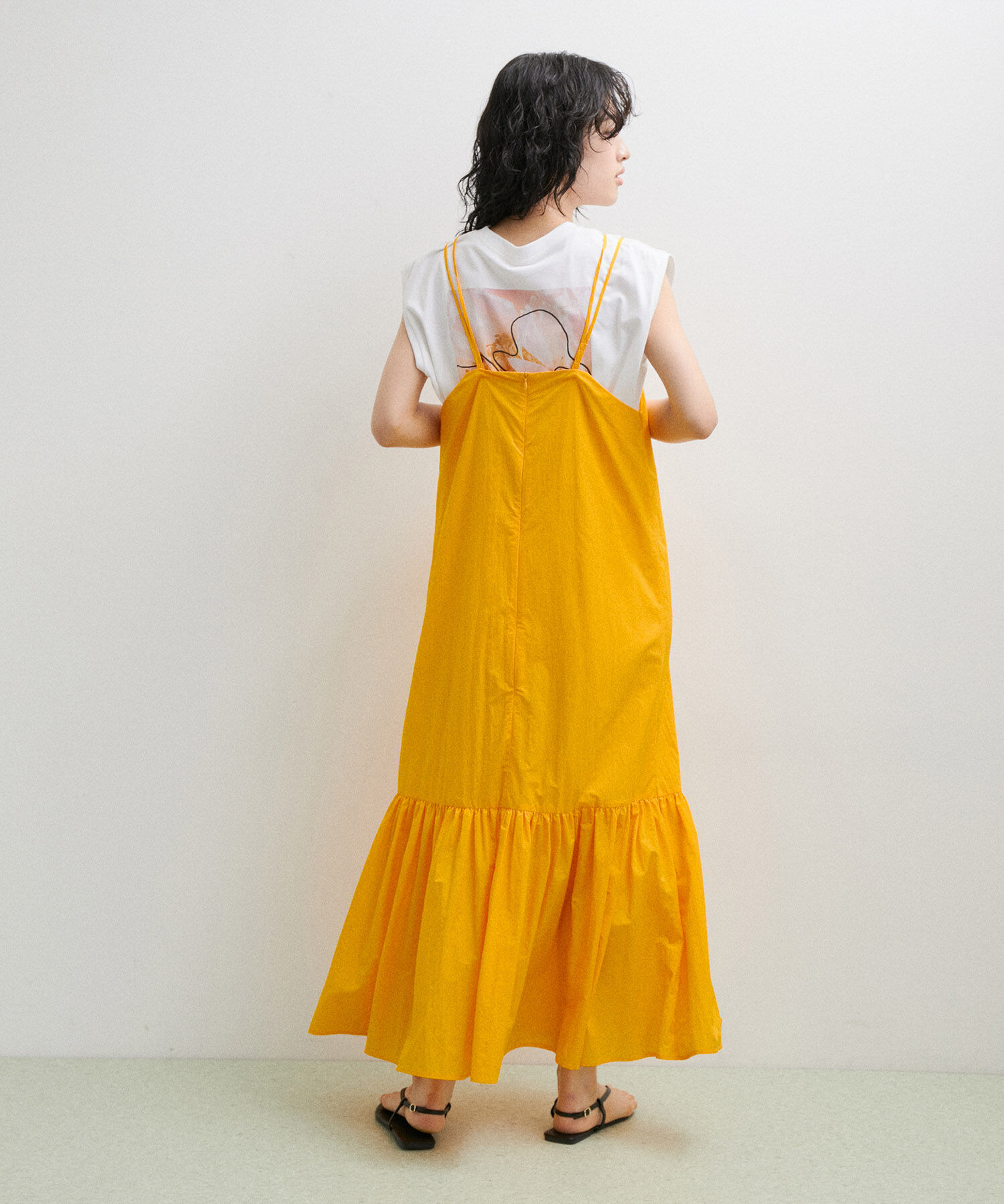 ADAM ET ROPE'「〈SETアイテム〉ボレロスリーブセットキャミワンピース」|ワンピース|