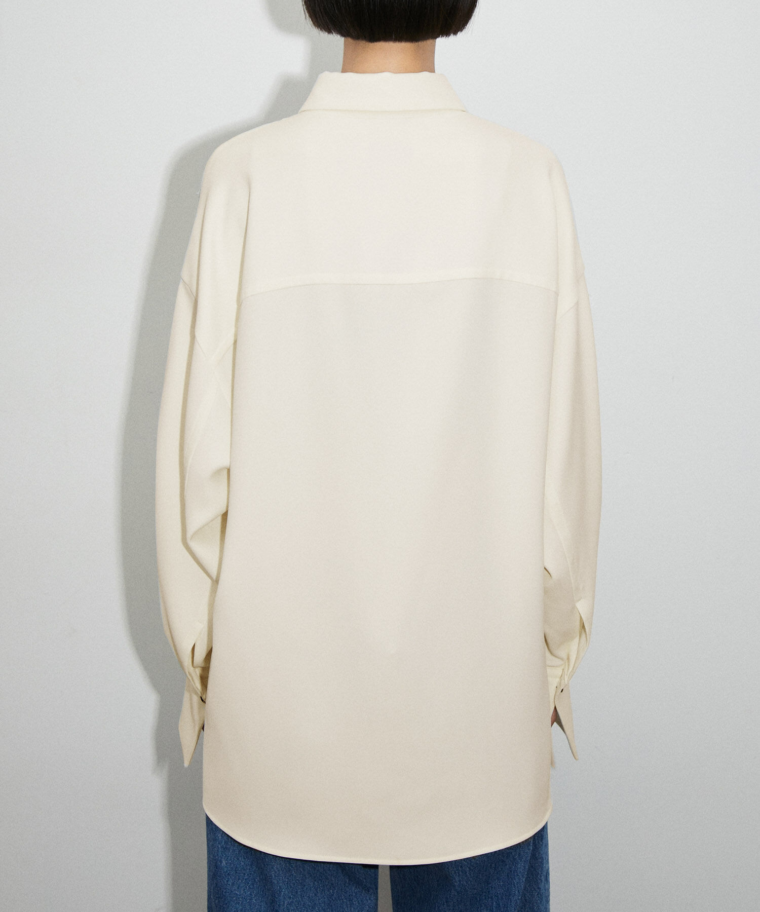 ADAM ET ROPE'「【サステナブル】ドレープオーバーシャツ」|シャツ・ブラウス|