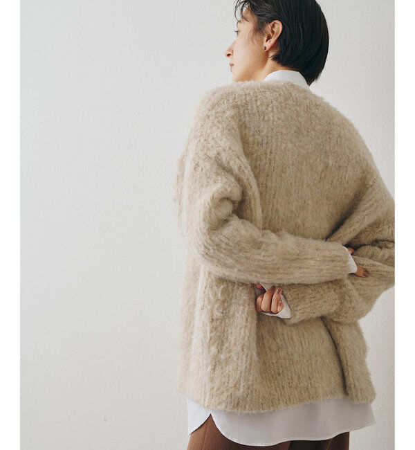  「ミックスヤーンニットカーディガン」|ニット・セーター|