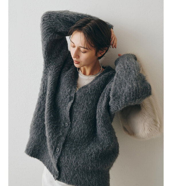  「ミックスヤーンニットカーディガン」|ニット・セーター|