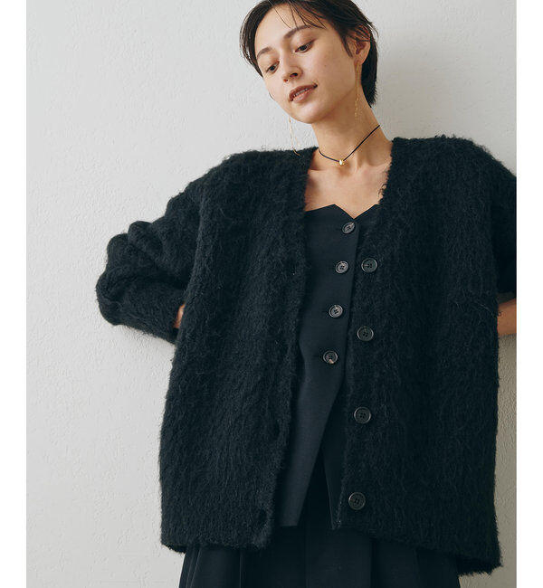  「ミックスヤーンニットカーディガン」|ニット・セーター|