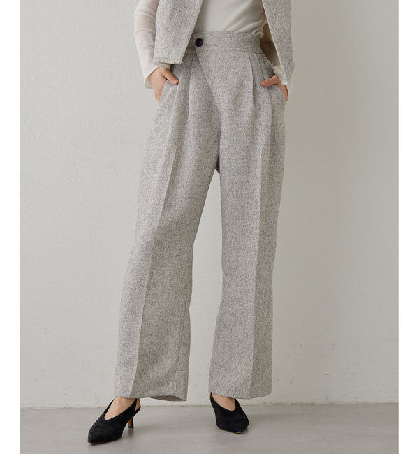 THE PAUSE「【THE PAUSE】ツイードタックパンツ」|チノ|