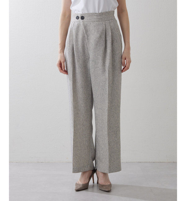 THE PAUSE「【THE PAUSE】ツイードタックパンツ」|チノ|