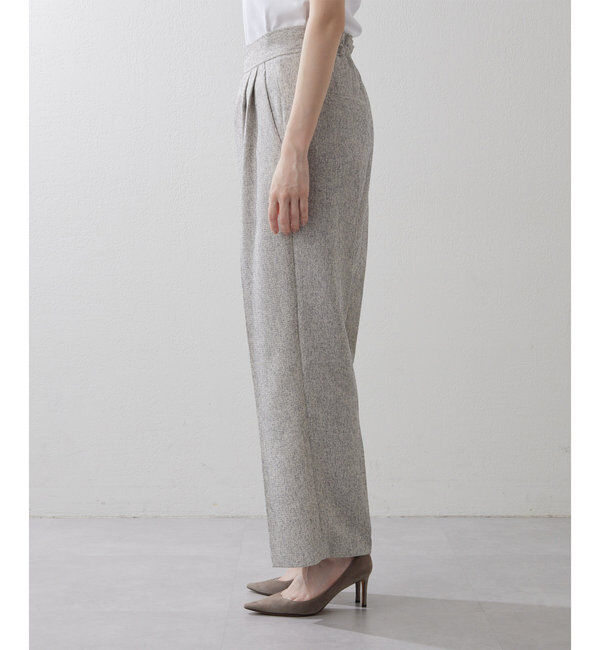 THE PAUSE「【THE PAUSE】ツイードタックパンツ」|チノ|