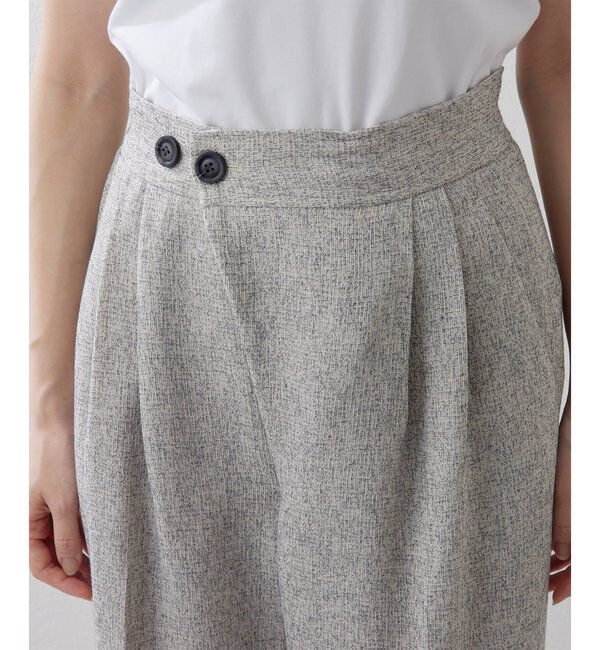 THE PAUSE「【THE PAUSE】ツイードタックパンツ」|チノ|