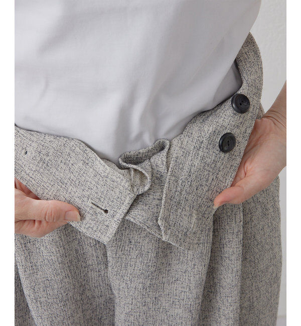 THE PAUSE「【THE PAUSE】ツイードタックパンツ」|チノ|