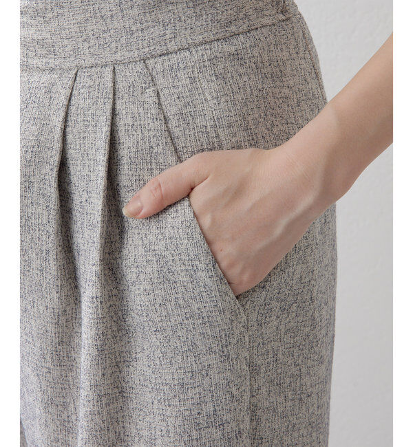 THE PAUSE「【THE PAUSE】ツイードタックパンツ」|チノ|