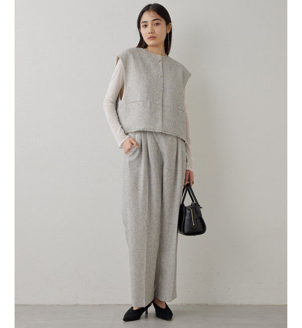 THE PAUSE「【THE PAUSE】ツイードタックパンツ」|チノ|