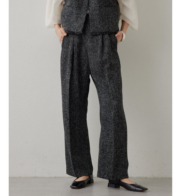 THE PAUSE「【THE PAUSE】ツイードタックパンツ」|チノ|