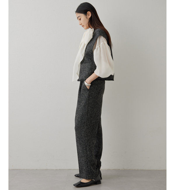 THE PAUSE「【THE PAUSE】ツイードタックパンツ」|チノ|