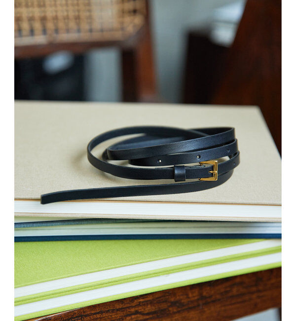 Hoaw.「【Hoaw.】レザーナローベルト」|ベルト|ブラック