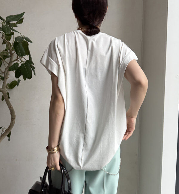  「【WEB限定】シルケットパールロゴトップス」|Tシャツ・カットソー|