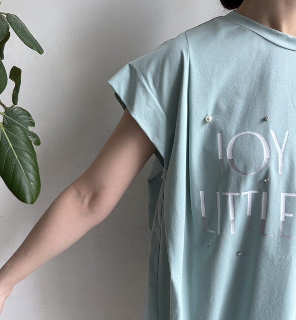  「【WEB限定】シルケットパールロゴトップス」|Tシャツ・カットソー|