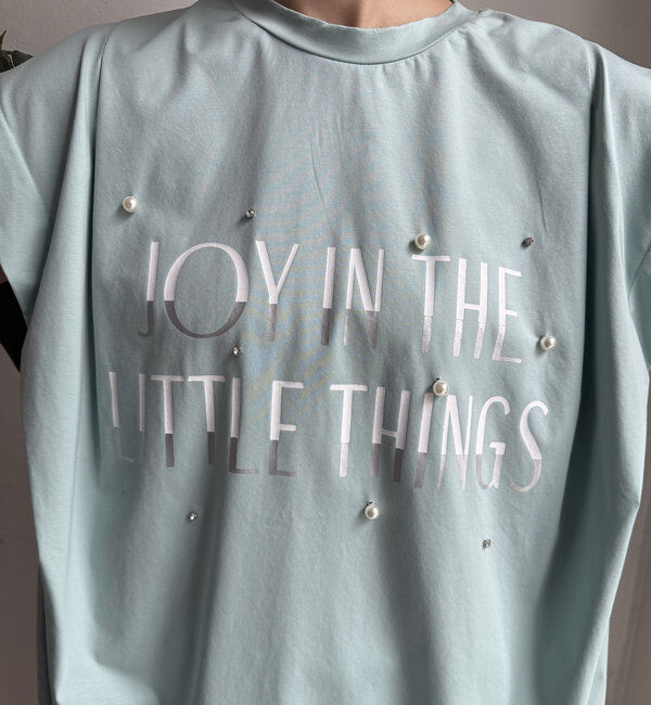  「【WEB限定】シルケットパールロゴトップス」|Tシャツ・カットソー|