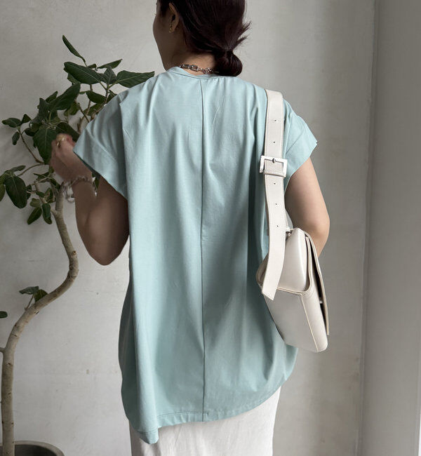  「【WEB限定】シルケットパールロゴトップス」|Tシャツ・カットソー|