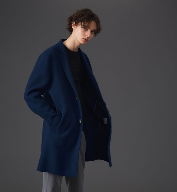 ABAHOUSE「ウール リバー チェスター コート」|その他|ブルー