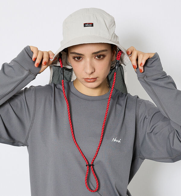 ABAHOUSE「【NANGA/ナンガ】/NYLON TUSSER SUNSHADE HAT/ナイ」|その他|アイボリー
