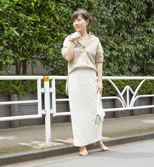 Rouge vif「カットジャガードタイトスリットスカート」|スカート|