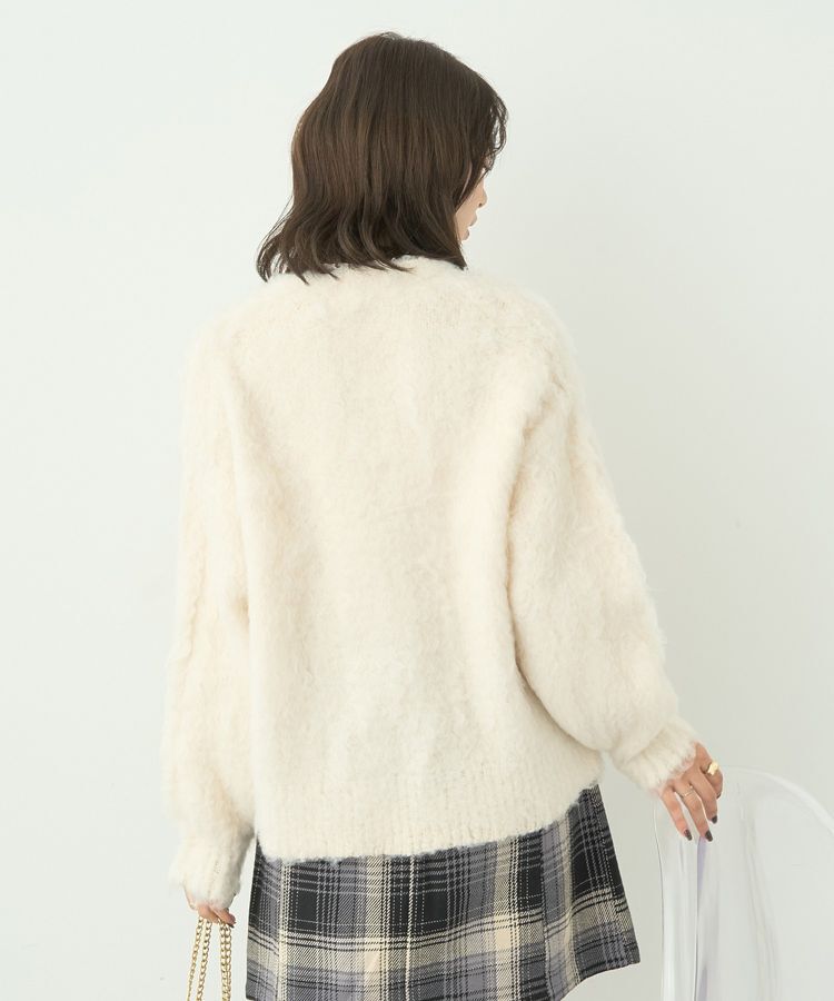 earth music&ecology「フワフワパールニットカーディガン」|カーディガン|