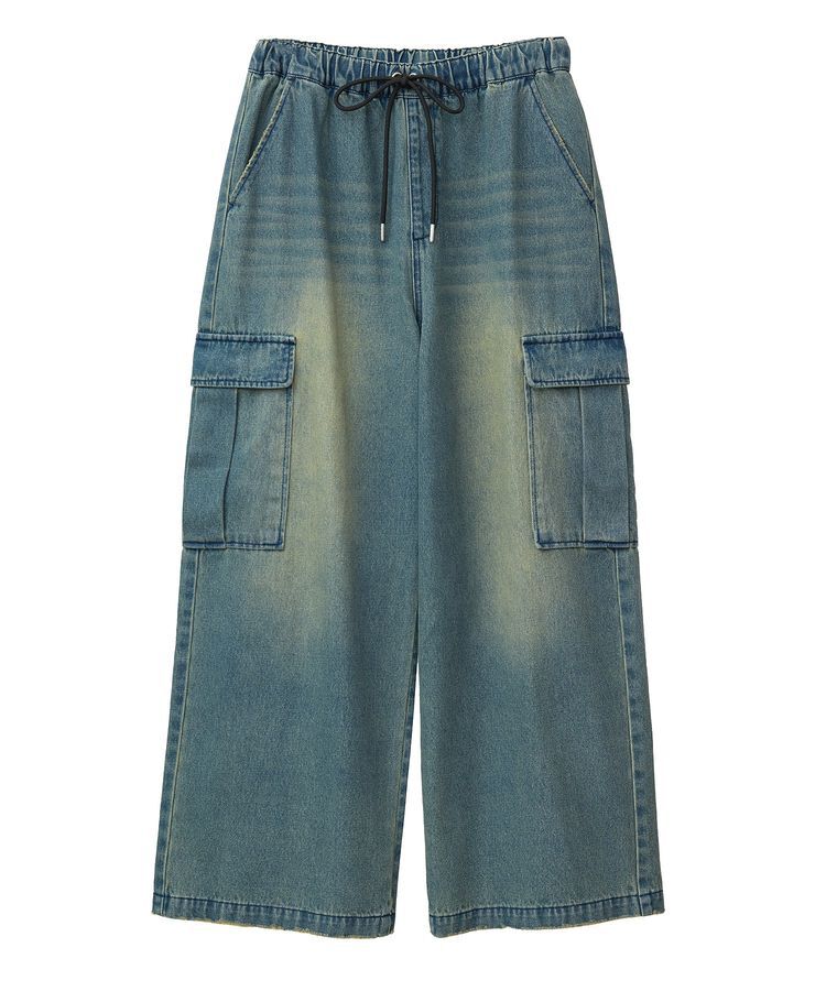 Green Parks「EGOISTブリーチデニムカーゴパンツ」|デニム|