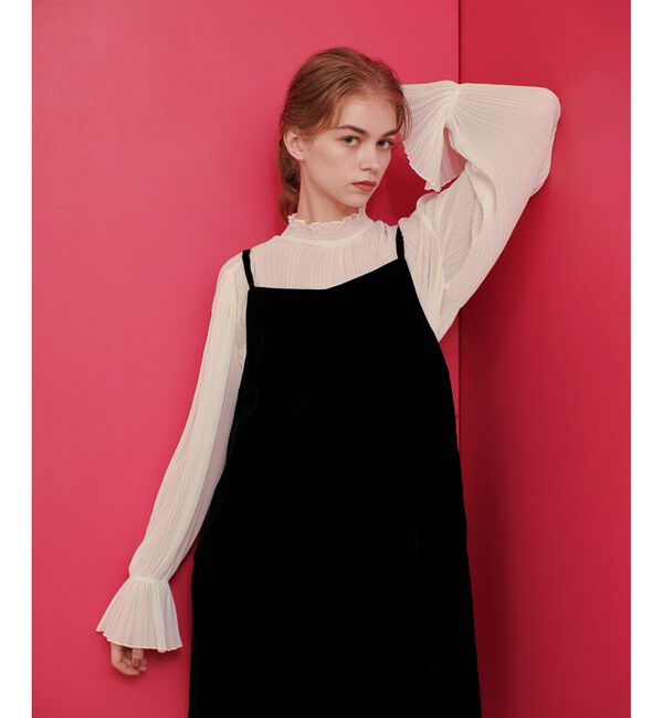 LOULOU WILLOUGHBY「【LOULOU WILLOUGHBY】プリーツシアーブラウス」|シャツ・ブラウス|オフホワイト