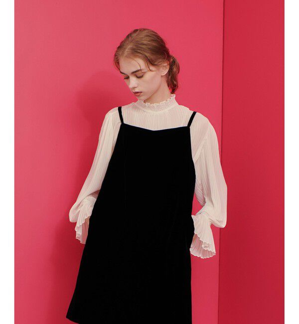 LOULOU WILLOUGHBY「【LOULOU WILLOUGHBY】プリーツシアーブラウス」|シャツ・ブラウス|