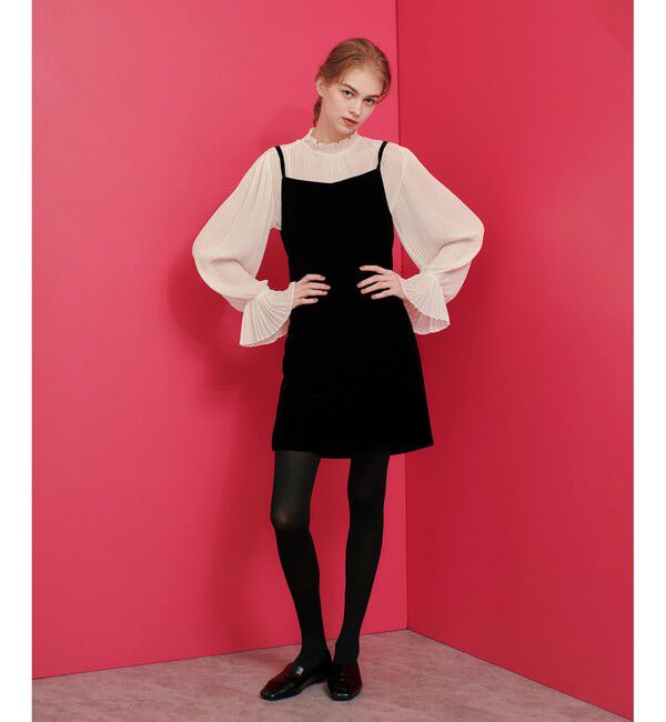 LOULOU WILLOUGHBY「【LOULOU WILLOUGHBY】プリーツシアーブラウス」|シャツ・ブラウス|