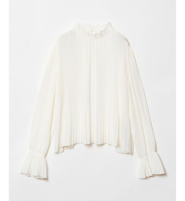 LOULOU WILLOUGHBY「【LOULOU WILLOUGHBY】プリーツシアーブラウス」|シャツ・ブラウス|