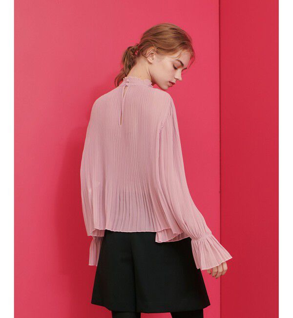 LOULOU WILLOUGHBY「【LOULOU WILLOUGHBY】プリーツシアーブラウス」|シャツ・ブラウス|