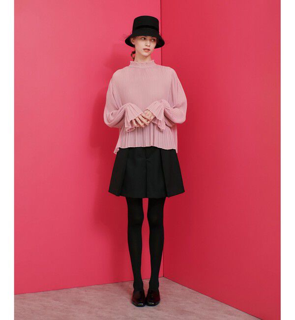 LOULOU WILLOUGHBY「【LOULOU WILLOUGHBY】プリーツシアーブラウス」|シャツ・ブラウス|