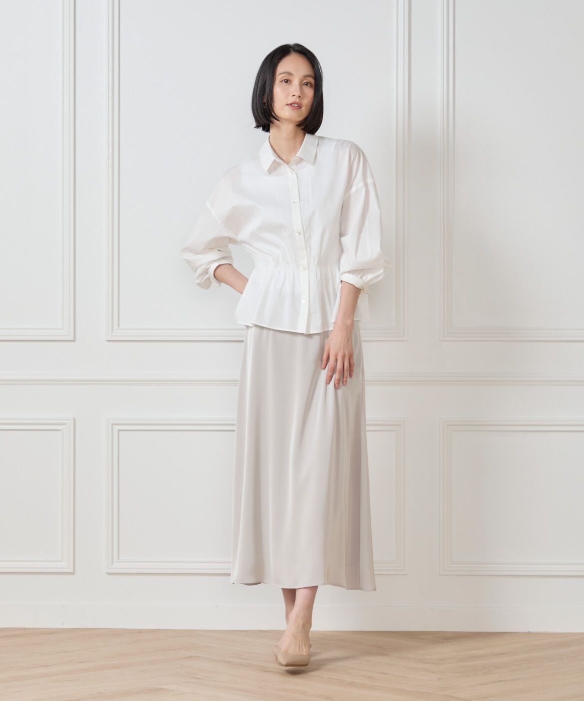 7-IDconcept.「ウエストシャーリングブラウス」|シャツ・ブラウス|