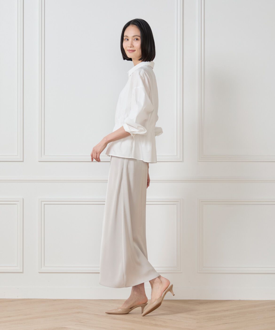 7-IDconcept.「ウエストシャーリングブラウス」|シャツ・ブラウス|