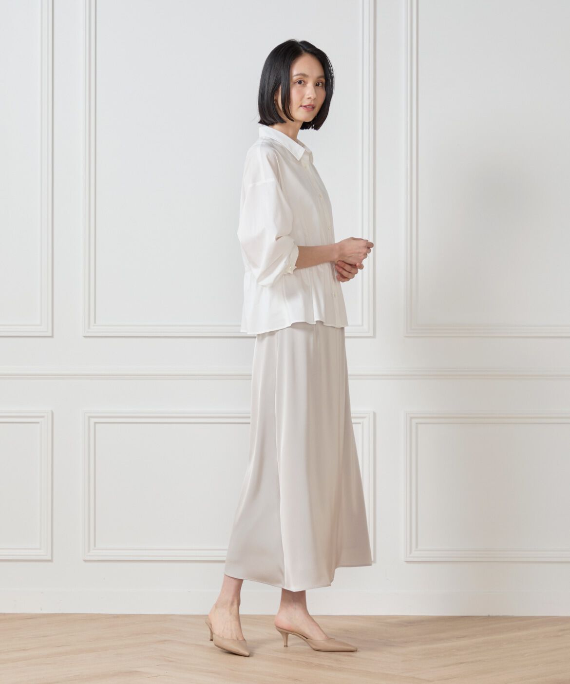 7-IDconcept.「ウエストシャーリングブラウス」|シャツ・ブラウス|