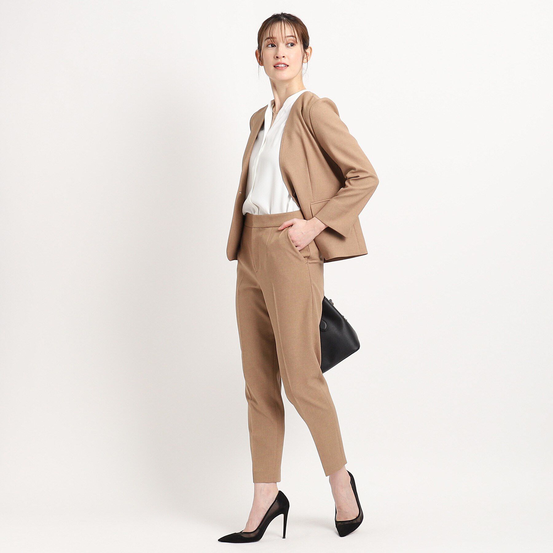 COUP DE CHANCE「【洗える／日本製／セットアップ可／通勤】すっきりしたシルエットのテーパードパンツ」|その他|
