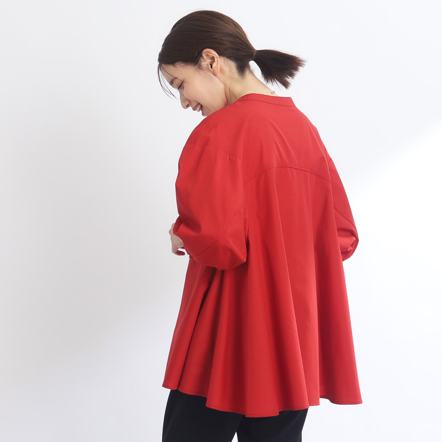 Reflect「【E‐QUALITY／手洗い可／羽織りも可】Aラインシルエットブラウス」|シャツ・ブラウス|