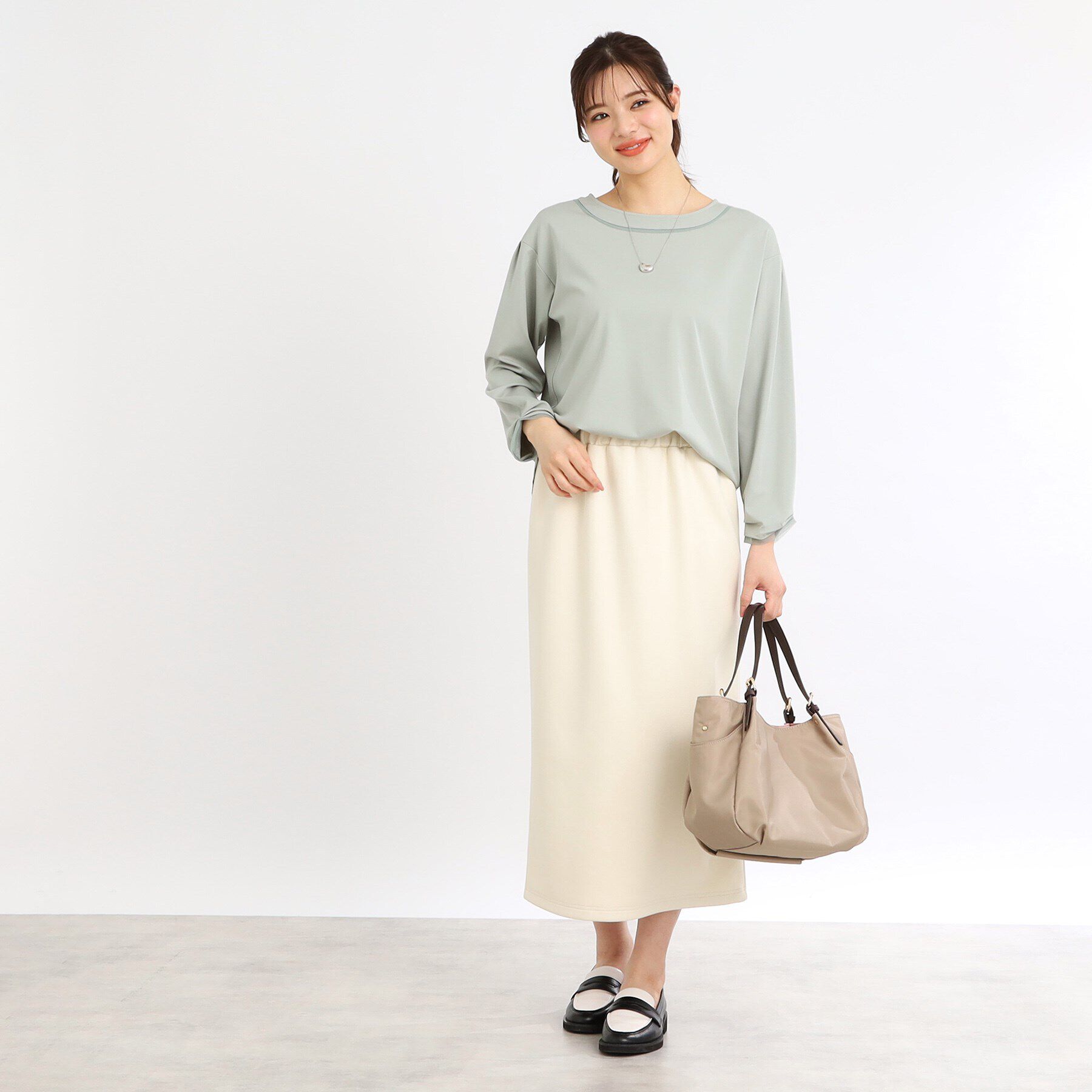 Reflect「【手洗い可／ウエスト総ゴム／細見え】リラクシータイトスカート」|スカート|