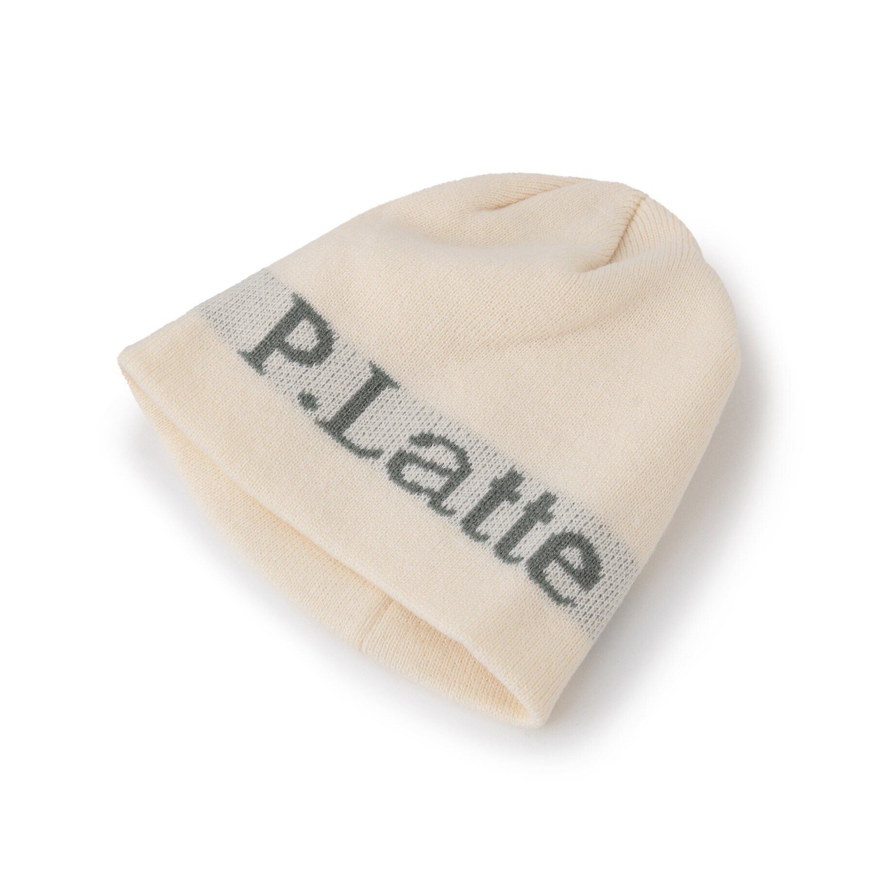 PINK-latte「ジャカードロゴビーニー」|ニット帽|