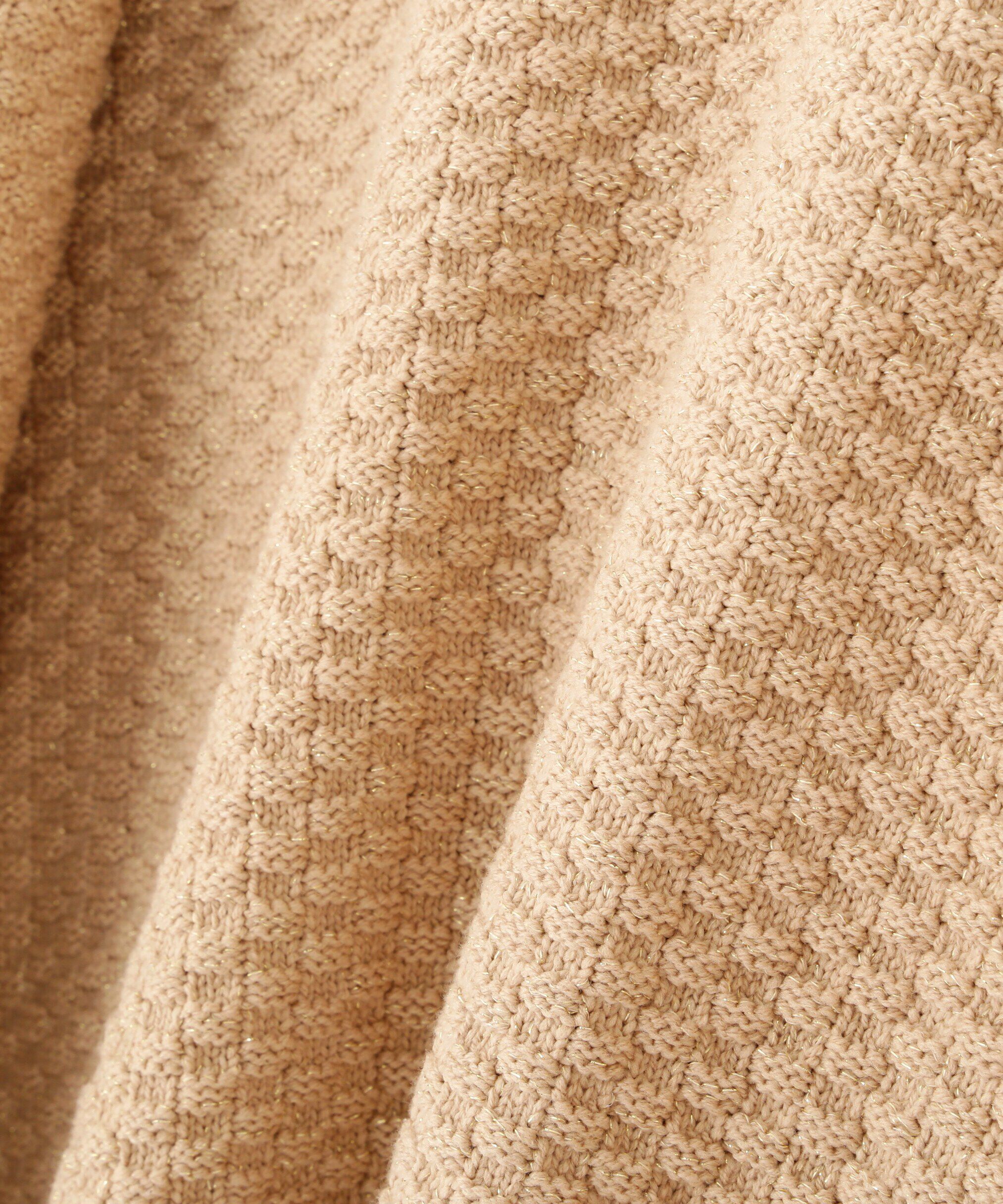 PROPORTION BODY DRESSING「ラメツイードニットカーディガン　WEB限定カラー：キャメル　24AW」|カーディガン|