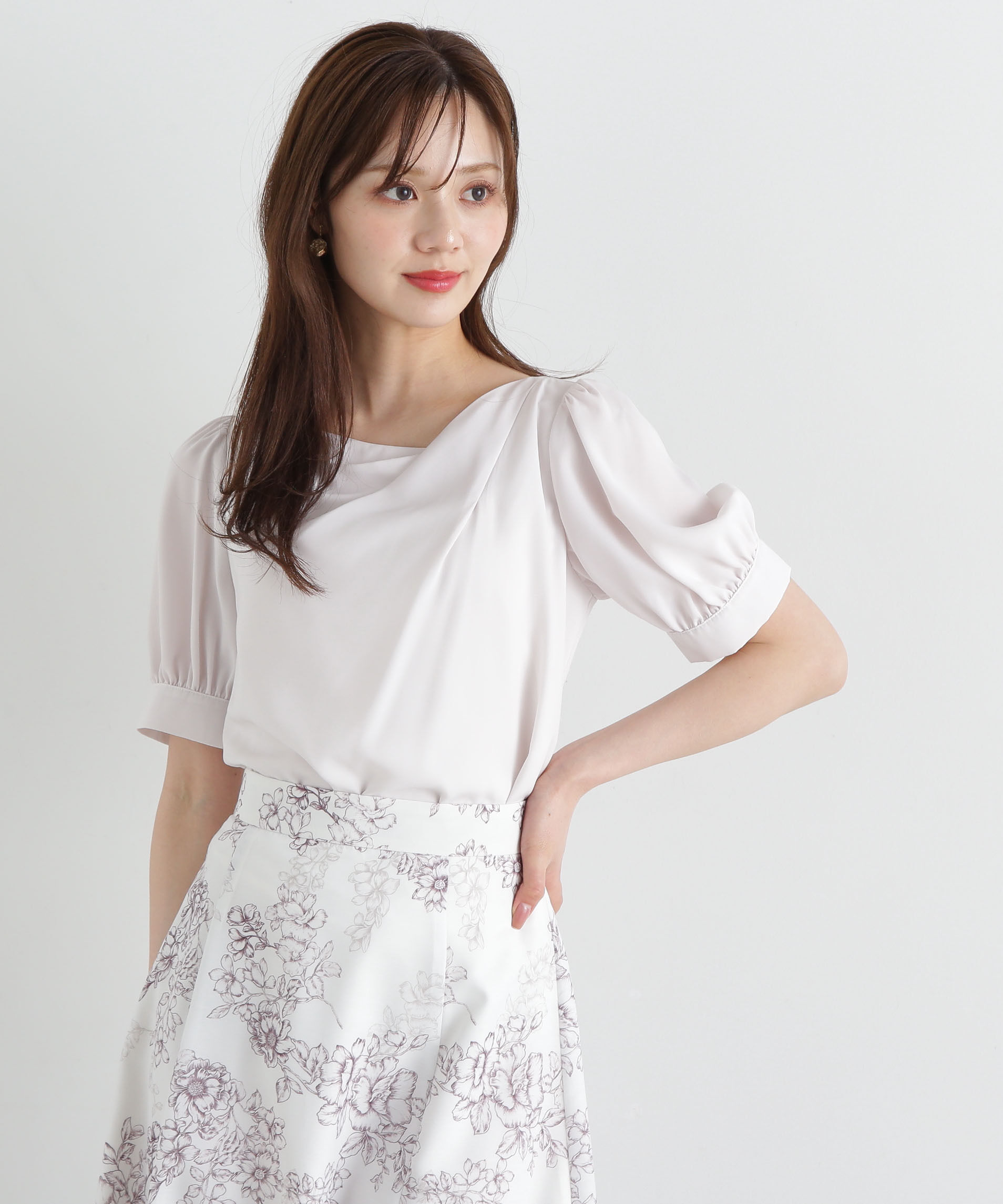 PROPORTION BODY DRESSING「デコルテニュアンスパフブラウス」|シャツ・ブラウス|